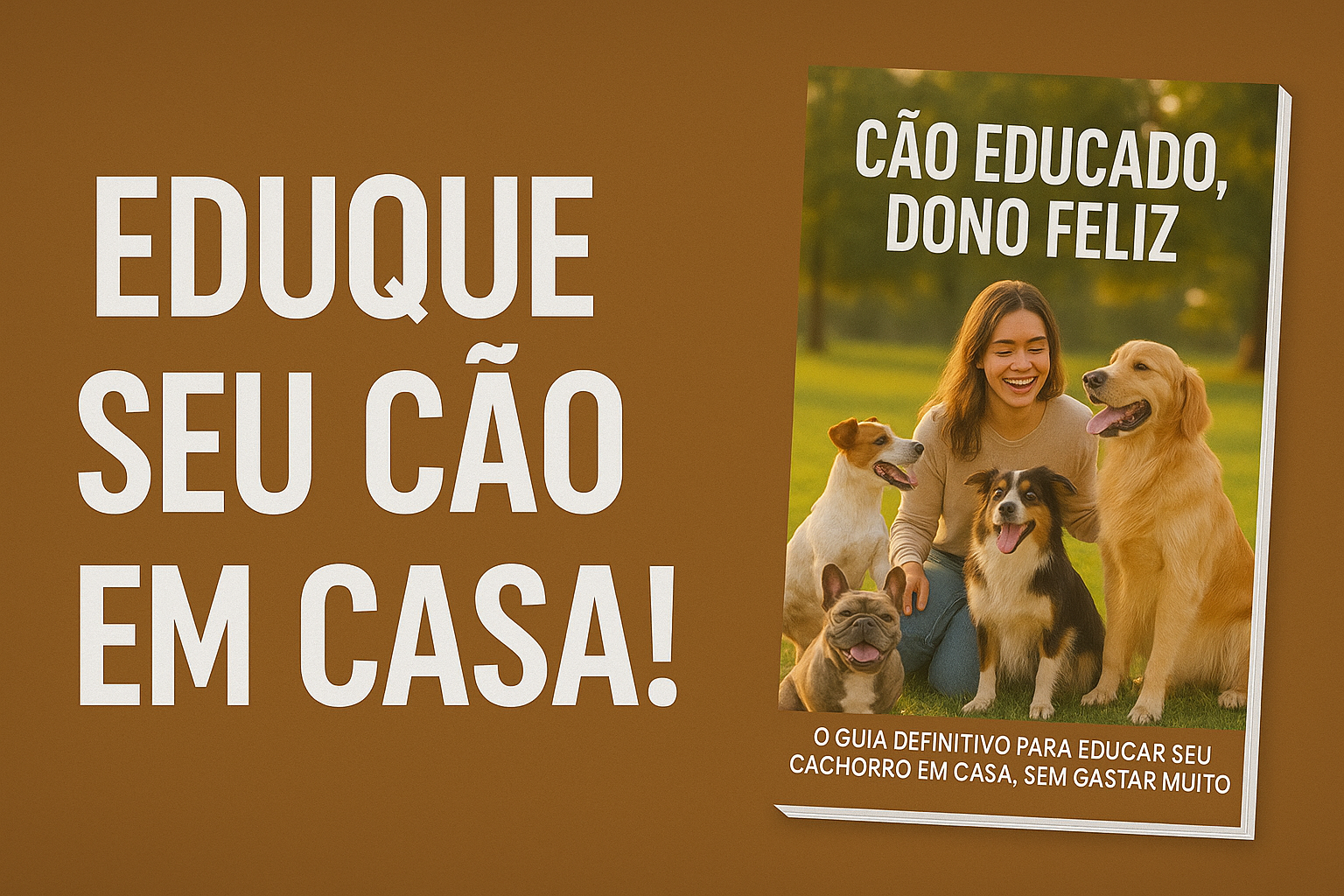 banner đŸ CĂŁo Educado, Dono Feliz | Eduque seu cĂŁo com amor e sem gastar muito!